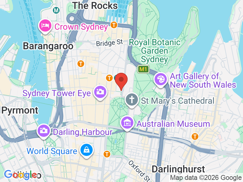 Map of Federal Court of Australia