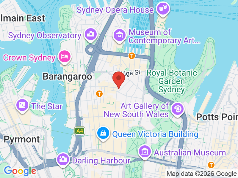 Map of Radisson Blu Hotel Sydney