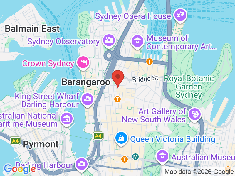 Map of Amora Hotel Jamison Sydney