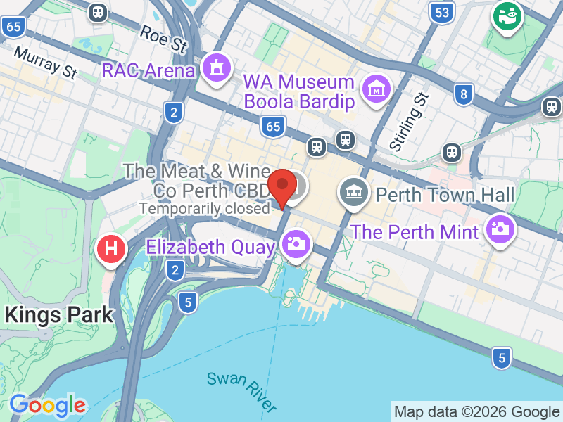 Map of Western Australian Industrial Relations Commission