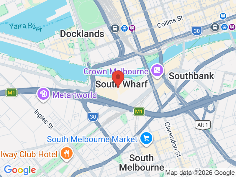 Map of Melbourne Convention and Exhibition Centre (MCEC)