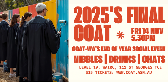 2025's FINAL COAT - FRI 14 NOV 5.30PM